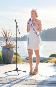 By Christina Corrales-ToyMandy Schendel, Miss Washington 2012, addresses supporters at a party held in her honor Aug. 25.