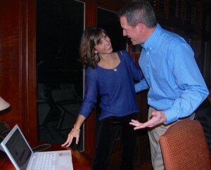 By Christina Corrales-Toy John Drescher and his wife Sally react after seeing that Drescher took a commanding lead in the Newcastle City Council race as the first batch of results were released Nov. 5
