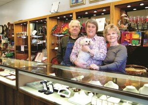 By Christina Corrales-Toy The Newcastle Jewelers team, celebrating its 20th anniversary, is a tight-knit group led by (from left) owners Wayne and Joan Underwood and staff member Sylvia Mauerman. The white poodle, Mingo, also serves as a trustworthy watchdog.