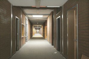 By Greg Farrar An empty hallway at Renton Academy, which was the former Hazelwood Elementary School when constructed in 1963, waits for demolition to begin as early as Aug. 4 for the new middle school to be built on the site by the Renton School District in time for the 2016-17 school year.