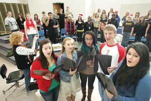 By Greg Farrar Liberty High School selections to the WMEA All-State Choir, posing during a Liberty Singers practice with teacher Robin Wood, are (from left) Ashlynn Rowe, Pamela Edmonds, Jaylyn Andrus, Eric Spradling-Reim and Courtney Santos.