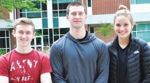 Contributed Three Newcastle residents graduated as part of Eastside Catholic High School’s class of 2015. They are, from left: Evan Welsh, Griffin Mueller and Rachel Sohlstrom.
